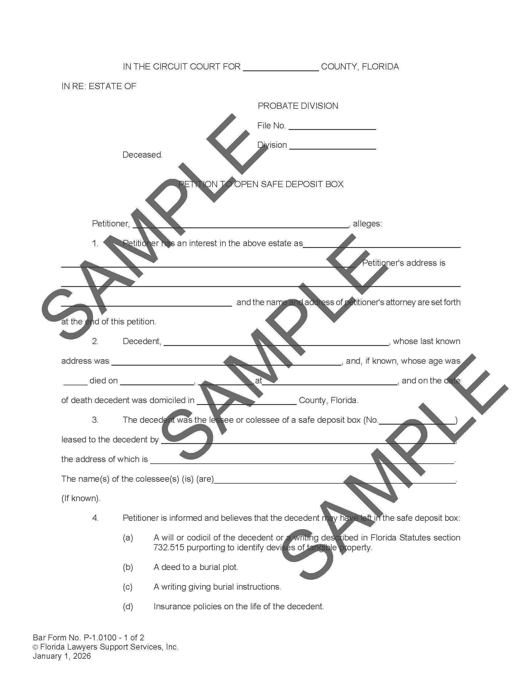 2026 Probate Forms, Full Set - Flash Drive